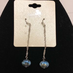 Sparkling Gemstone Dangle Earrings